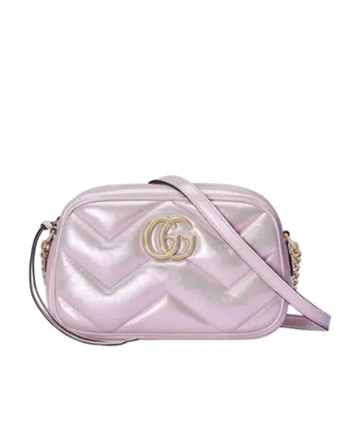 Gucci Small Gg Marmont Crossbody Bag In Pink