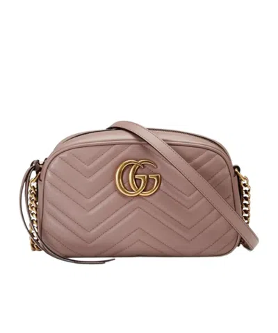 Gucci Gg Marmont Small Crossbody Bag In Pink