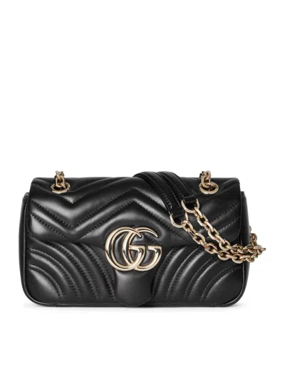Gucci Gg Marmont Shoulder Bag Small Size In Black
