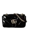 Gucci Small Gg Marmont Shoulder Bag In Black