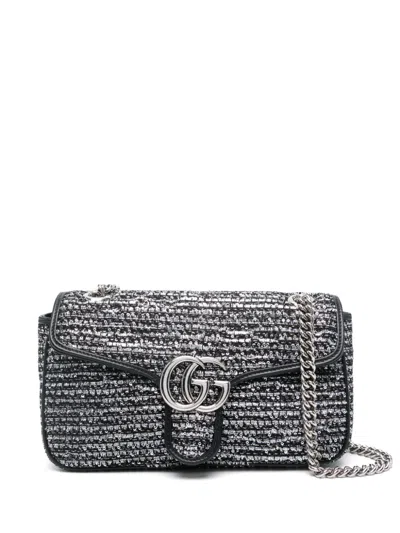 Gucci Small Gg Marmont Shoulder Bag In Black
