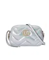 Gucci Gg Marmont Small Leather Camera Bag In Metallic