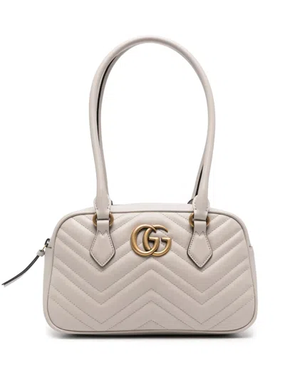Gucci Small Gg Marmont Shoulder Bag In Grey