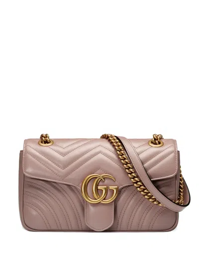 Gucci Small Gg Marmont Shoulder Bag In Pink