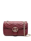 Gucci Small Gg Marmont Shoulder Bag In Red