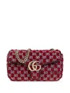 Gucci Small Gg Marmont Shoulder Bag In Red