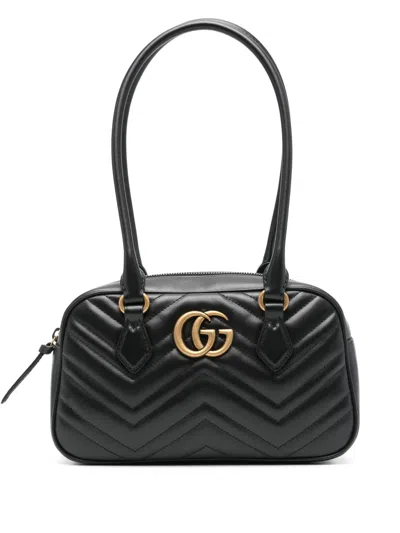 Gucci Small Gg Marmont Shoulder Bag In Schwarz