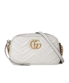 Gucci Gg Marmont Small Quilted-leather Cross-body Bag In White