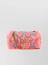 GUCCI SMALL GG MARMONT SHOULDER BAG WITH EMBROIDERED FABRIC