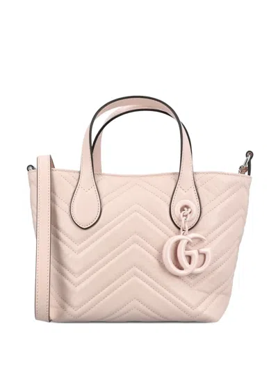 Gucci Small Gg Marmont Tote Bag In Pink