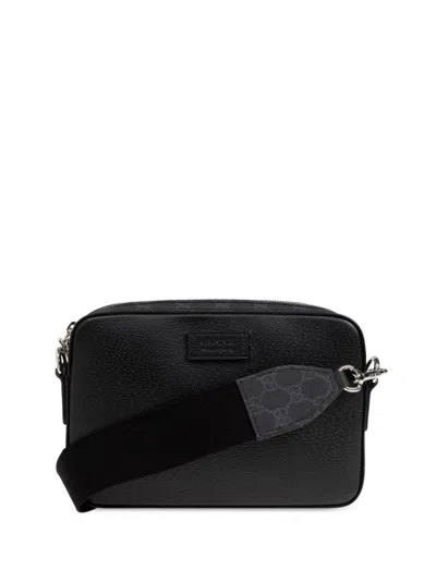 Gucci Small Gg Messenger Bag In Black