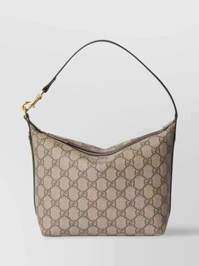 Gucci Small Gg Supreme Canvas Shoulder Bag In Metallic
