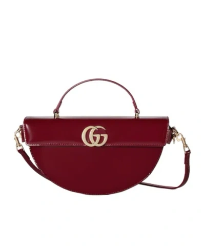 Gucci Small Half-moon Shoulder Bag In Red