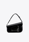 Gucci Leather Shoulder Bag With Iconic Frontal Horsebit