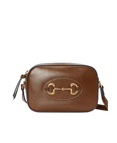 Gucci Small Horsebit 1955 Shoulder Bag In Brown