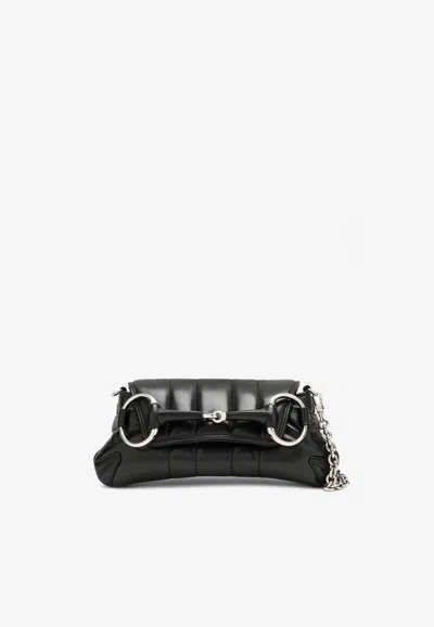Gucci Small Horsebit Chain Crossbody Bag In Black