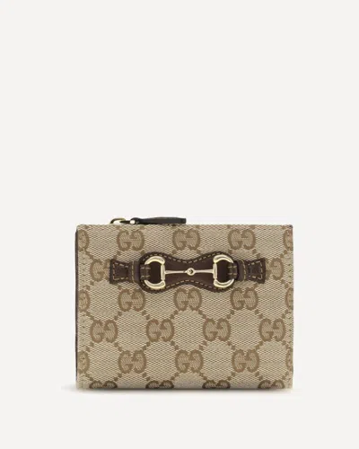Gucci Small Horsebit Wallet In Brown