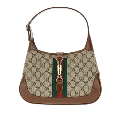 Gucci Small 'jackie 1961' Gg Supreme Bag In Brown