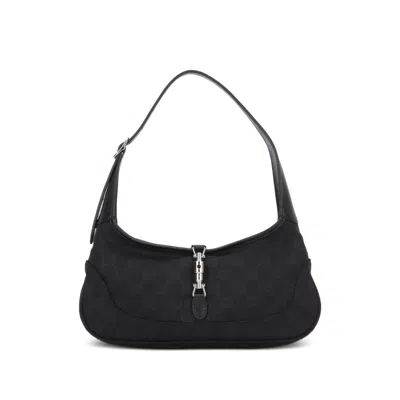 Gucci Small Jackie Jacquard Tote Bag In Black