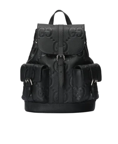 Gucci Small Jumbo-gg Backpack In Black