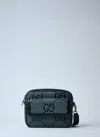 Gucci Men Small Jumbo Gg Crossbody Bag In Black