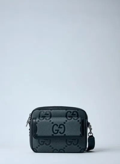 Gucci Small Jumbo Gg Crossbody Bag In Grey