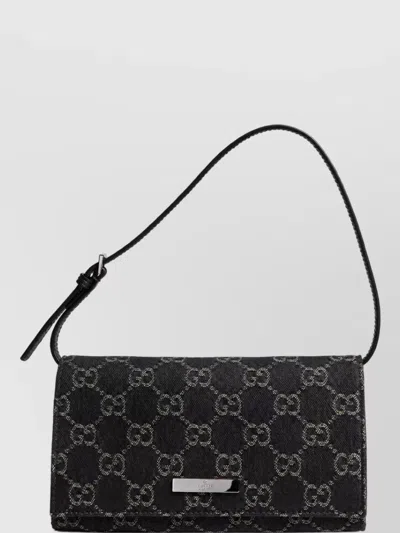 Gucci Small Leather Clutch Bag In Black