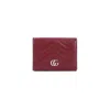 Gucci Womens Rosso Ancora/ros.anc Gg Marmont Leather Wallet In Red
