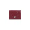 Gucci Womens Rosso Ancora/ros.anc Gg Marmont Leather Wallet In Red