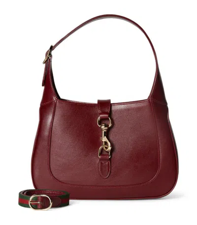 Gucci Small Leather Jackie Shoulder Bag In Bordeaux