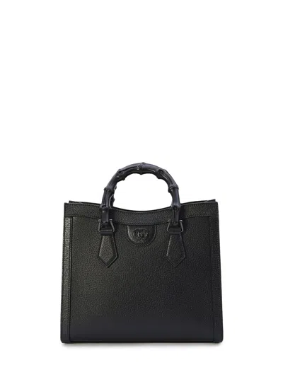 Gucci Small Leather Top-handle Handbag For Women In Black