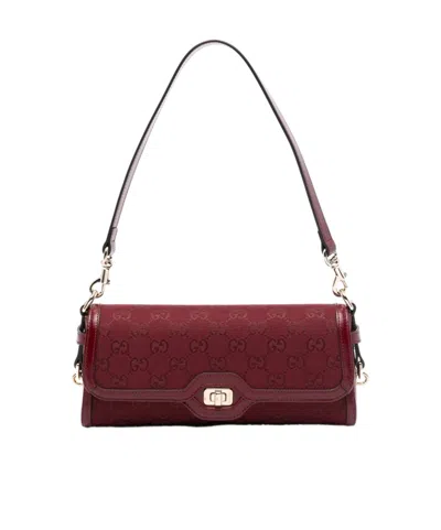 Gucci Small Luce Shoulder Bag In Red
