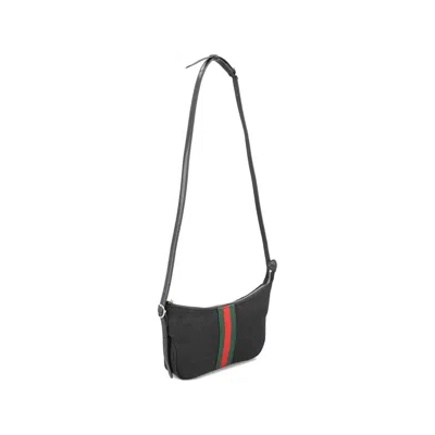 Gucci Small Lunetta Logo-motif Shoulder Bag In Black