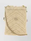 Gucci Small Marmont Bucket Bag With Chain Strap In Neutral