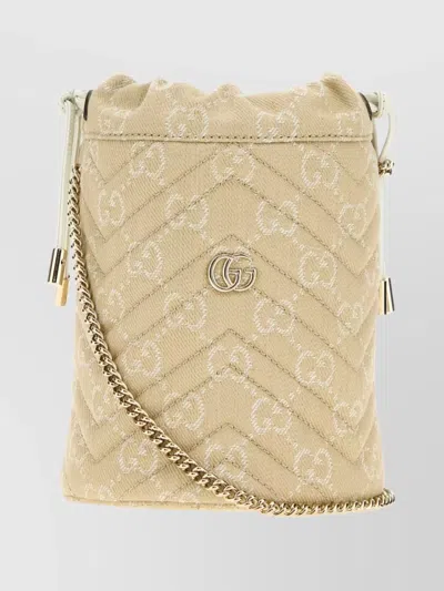 Gucci Small Marmont Bucket Bag With Chain Strap