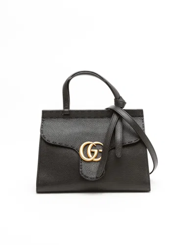 Gucci Small Marmont Top Handle Bag In Black
