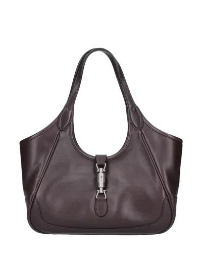 Gucci Small Mercato Leather Tote Bag In Brown