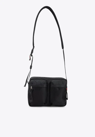 Gucci Small Nexus Gg Jacquard Messenger Bag In Black