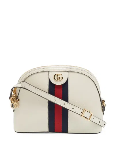 Pre-owned Gucci Small Ophidia Dome Cross Body Bag In White