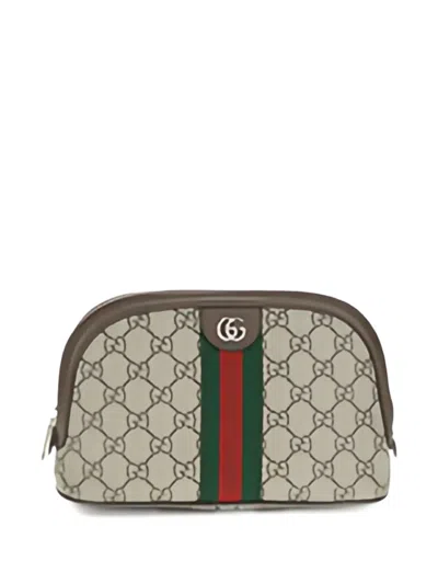 Gucci Small Ophidia Double G Zip-fastening Bag In Neutral