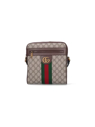 Gucci Small 'ophidia' Shoulder Bag In Brown