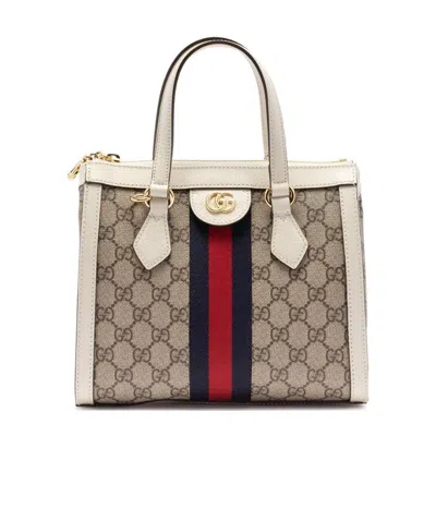 Gucci Small Ophidia Tote Bag In Nude