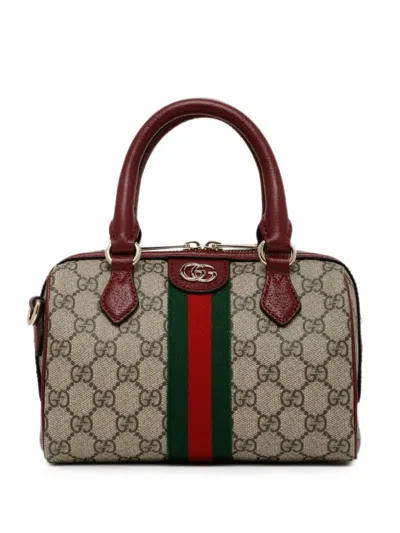 Gucci Small Ophidia Web-stripe Tote Bag In 뉴트럴