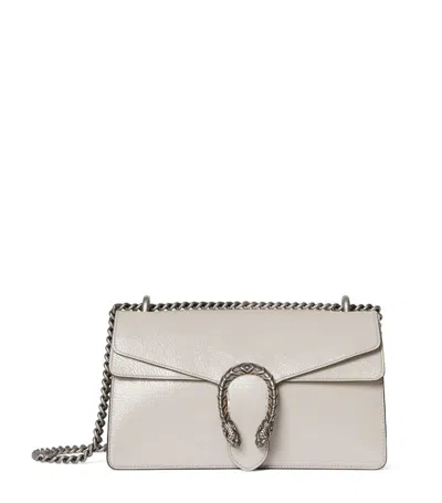 Gucci Small Patent Leather Dionysus Shoulder Bag In White