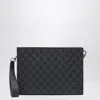 Gucci Small Pouch In Gg Fabric Black/gray Men In Black