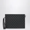 Gucci Small Pouch In Gg Fabric Black/gray Men In Black