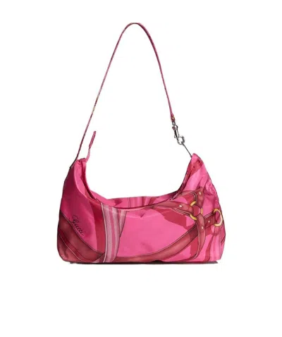 Gucci Small Printed Pouch In Fuchsia / Multicolor
