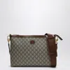 Gucci Small Shoulder Bag In Beige And Ebony Gg Fabric Men In Neutral