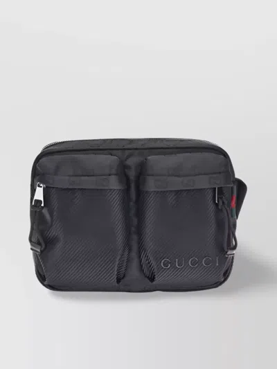 Gucci Small Shoulder Bag Nexus Front Pockets In Gray