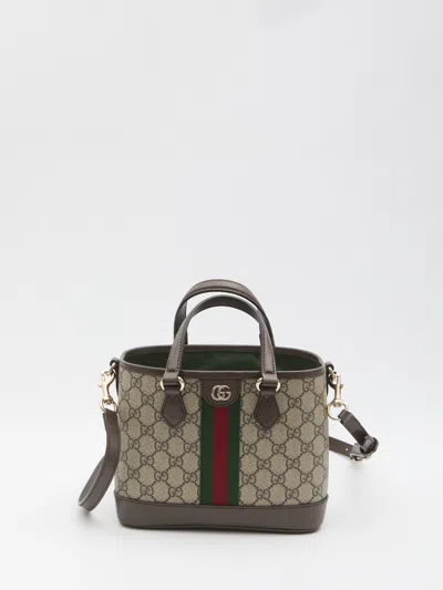 Gucci Small Size Ophidia Shopping Bag In Beige